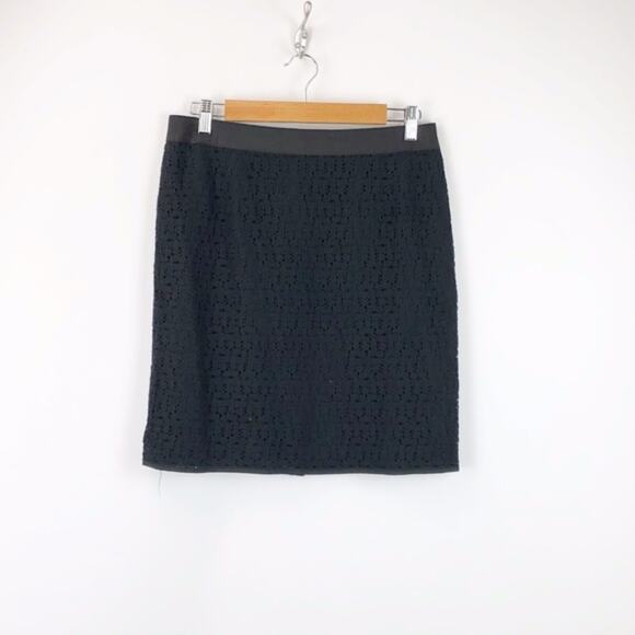 2/$30 2/$30 Amanda + Chelsea 6 Womens Black Eyelet Straight Skirt - Picture 1 of 8